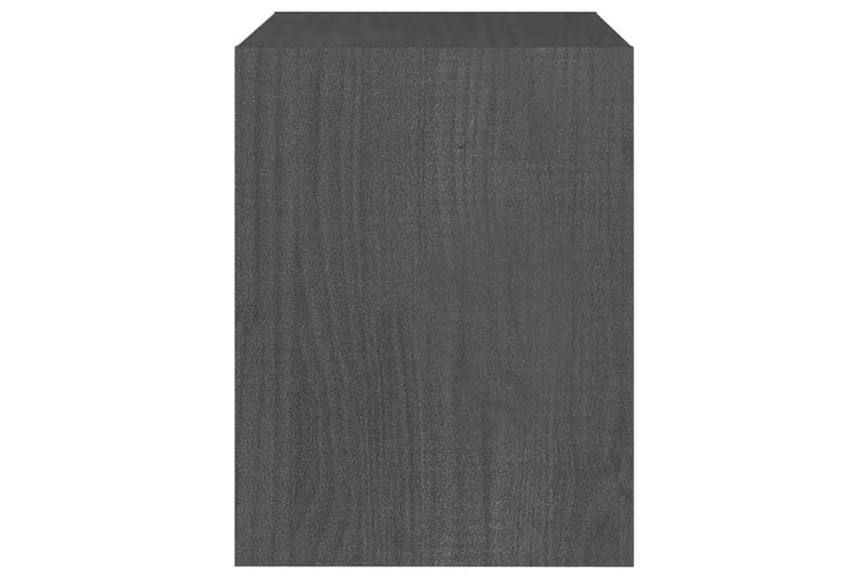 Yöpöydät 2 kpl harmaa 40x30,5x40 cm täysi mänty - Huonekalut - Pöytä & ruokailuryhmä - Apupöytä & sivupöytä - Yöpöytä