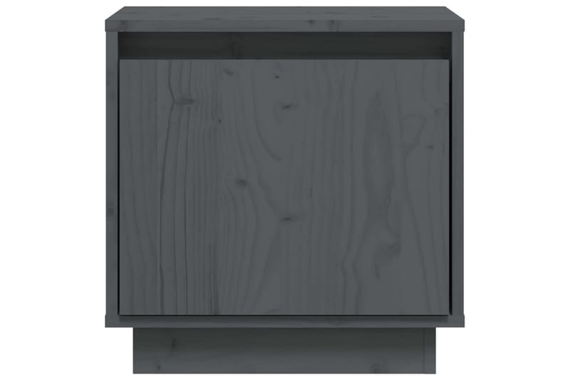 Yöpöydät 2 kpl harmaa 40x30x40 cm täysi mänty - Harmaa - Huonekalut - Pöytä & ruokailuryhmä - Apupöytä & sivupöytä - Yöpöytä