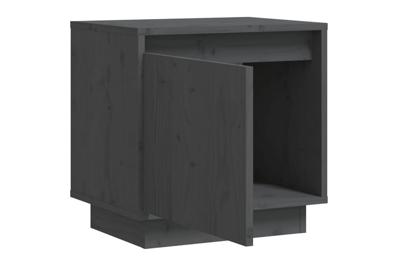 Yöpöydät 2 kpl harmaa 40x30x40 cm täysi mänty - Harmaa - Huonekalut - Pöytä & ruokailuryhmä - Apupöytä & sivupöytä - Yöpöytä