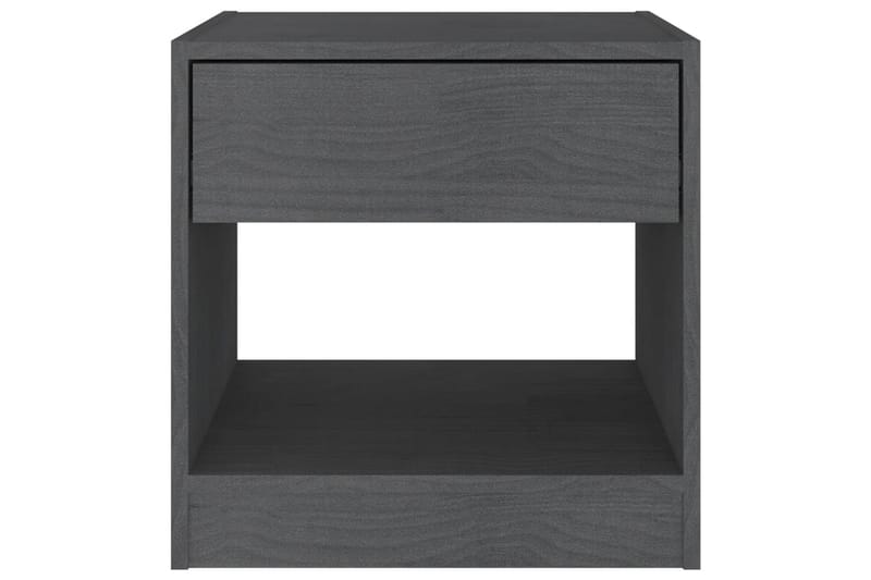Yöpöydät 2 kpl harmaa 40x31x40 cm täysi mänty - Harmaa - Huonekalut - Pöytä & ruokailuryhmä - Apupöytä & sivupöytä - Yöpöytä