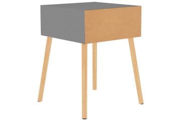Yöpöydät 2 kpl harmaa 40x40x56 cm lastulevy - Harmaa - Huonekalut - Pöytä & ruokailuryhmä - Apupöytä & sivupöytä - Yöpöytä