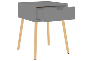 Yöpöydät 2 kpl harmaa 40x40x56 cm lastulevy - Harmaa - Huonekalut - Pöytä & ruokailuryhmä - Apupöytä & sivupöytä - Yöpöytä