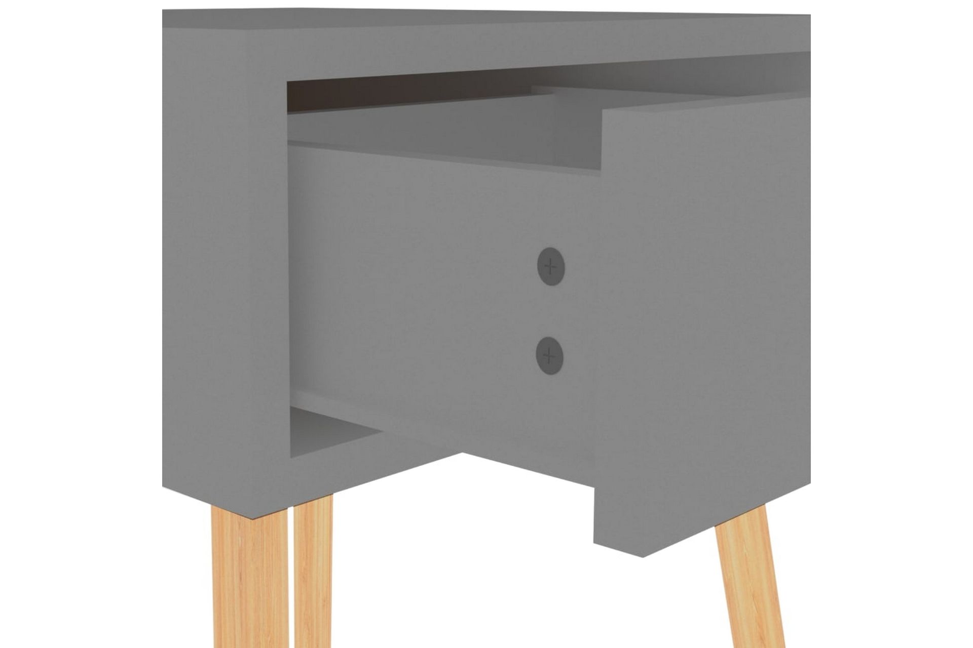 Yöpöydät 2 kpl harmaa 40x40x56 cm lastulevy - Harmaa - Huonekalut - Pöytä & ruokailuryhmä - Apupöytä & sivupöytä - Yöpöytä