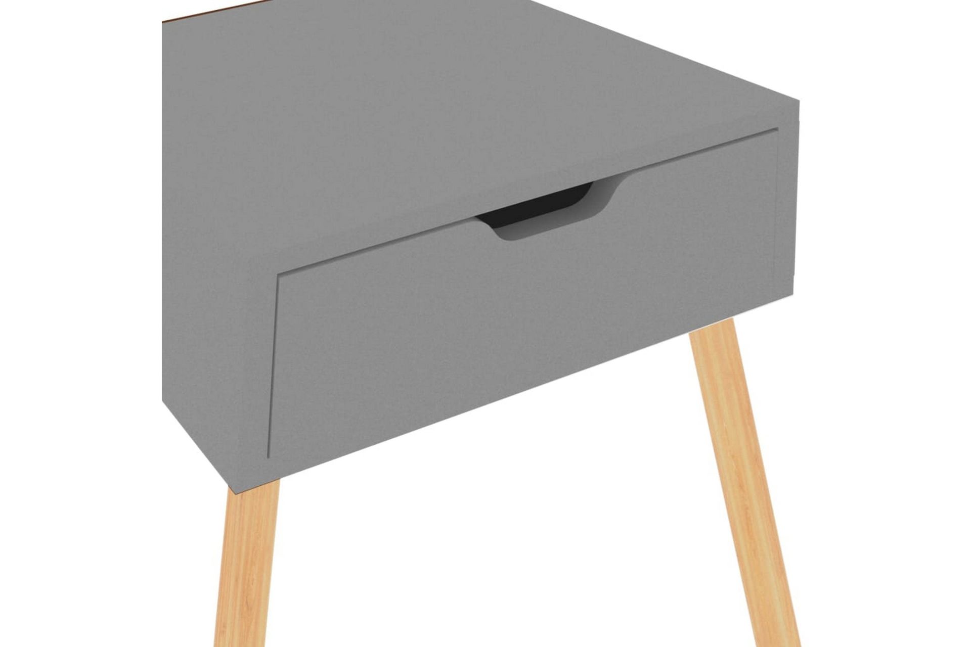 Yöpöydät 2 kpl harmaa 40x40x56 cm lastulevy - Harmaa - Huonekalut - Pöytä & ruokailuryhmä - Apupöytä & sivupöytä - Yöpöytä
