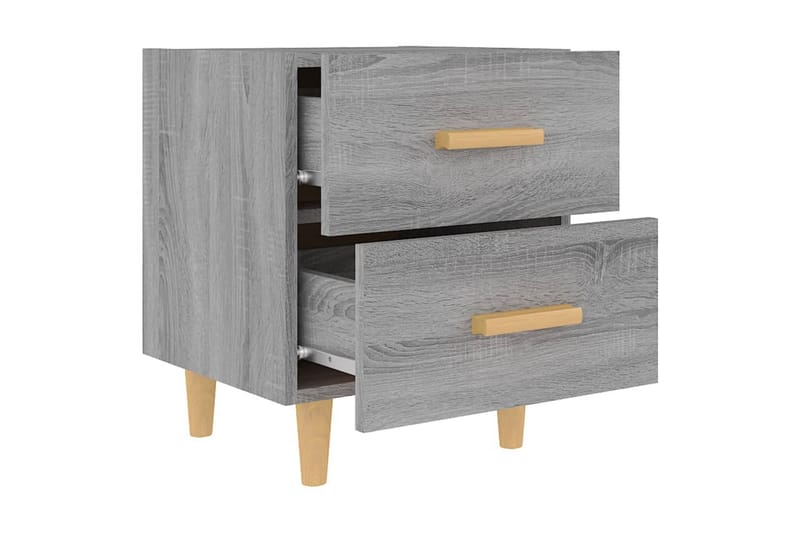 Yöpöydät 2 kpl harmaa Sonoma 40x35x47,5 cm - Harmaa - Huonekalut - Pöytä & ruokailuryhmä - Apupöytä & sivupöytä - Yöpöytä