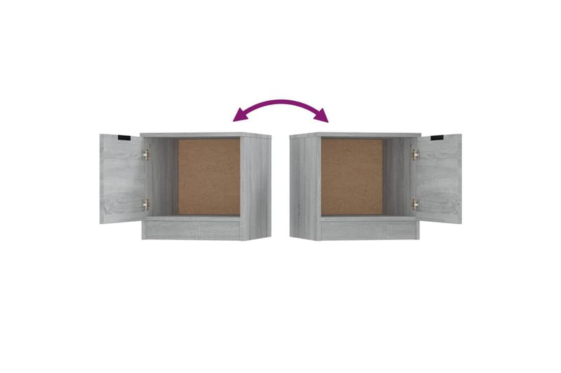 Yöpöydät 2 kpl harmaa Sonoma 40x39x40 cm - Harmaa - Huonekalut - Pöytä & ruokailuryhmä - Apupöytä & sivupöytä - Yöpöytä