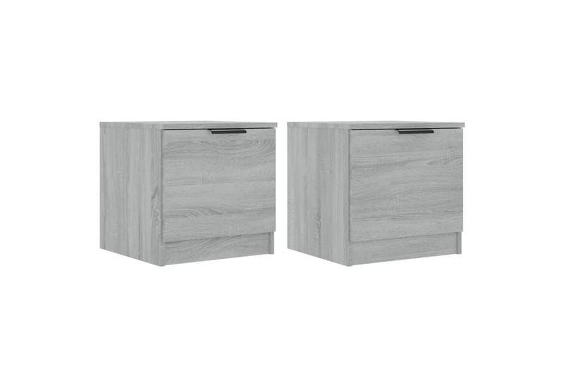 Yöpöydät 2 kpl harmaa Sonoma 40x39x40 cm - Harmaa - Huonekalut - Pöytä & ruokailuryhmä - Apupöytä & sivupöytä - Yöpöytä
