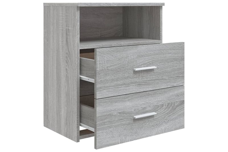 Yöpöydät 2 kpl harmaa Sonoma 50x32x60 cm - Harmaa - Huonekalut - Pöytä & ruokailuryhmä - Apupöytä & sivupöytä - Yöpöytä