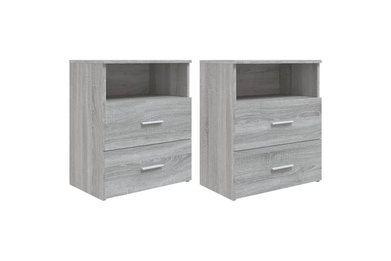 Yöpöydät 2 kpl harmaa Sonoma 50x32x60 cm - Harmaa - Huonekalut - Pöytä & ruokailuryhmä - Apupöytä & sivupöytä - Yöpöytä