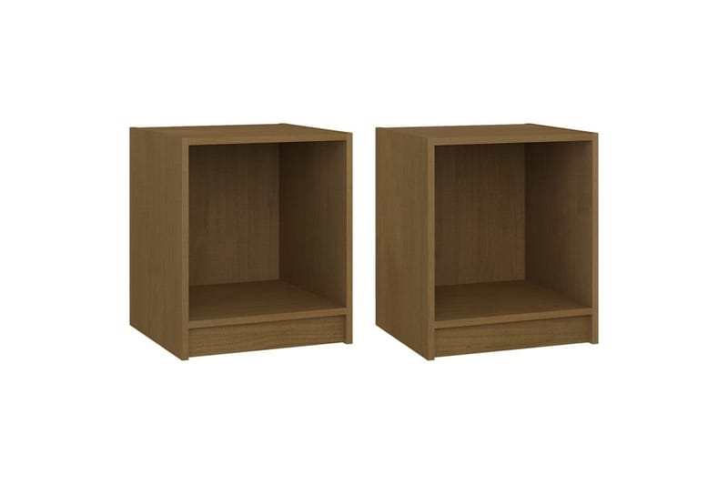 Yöpöydät 2 kpl hunajanruskea 35,5x33,5x41,5 cm täysi mänty - Ruskea - Huonekalut - Pöytä & ruokailuryhmä - Apupöytä & sivupöytä - Yöpöytä