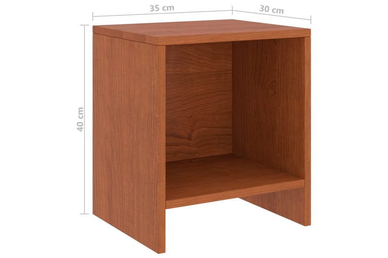 Yöpöydät 2 kpl hunajanruskea 35x30x40 cm täysi mänty - Huonekalut - Pöytä & ruokailuryhmä - Apupöytä & sivupöytä - Yöpöytä