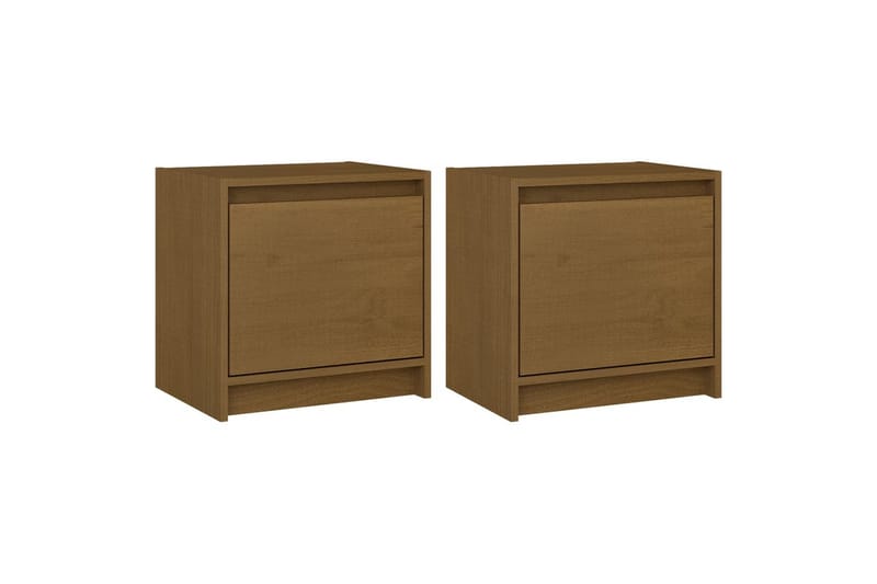 Yöpöydät 2 kpl hunajanruskea 40x30,5x40 cm täysi mänty - Ruskea - Huonekalut - Pöytä & ruokailuryhmä - Apupöytä & sivupöytä - Yöpöytä