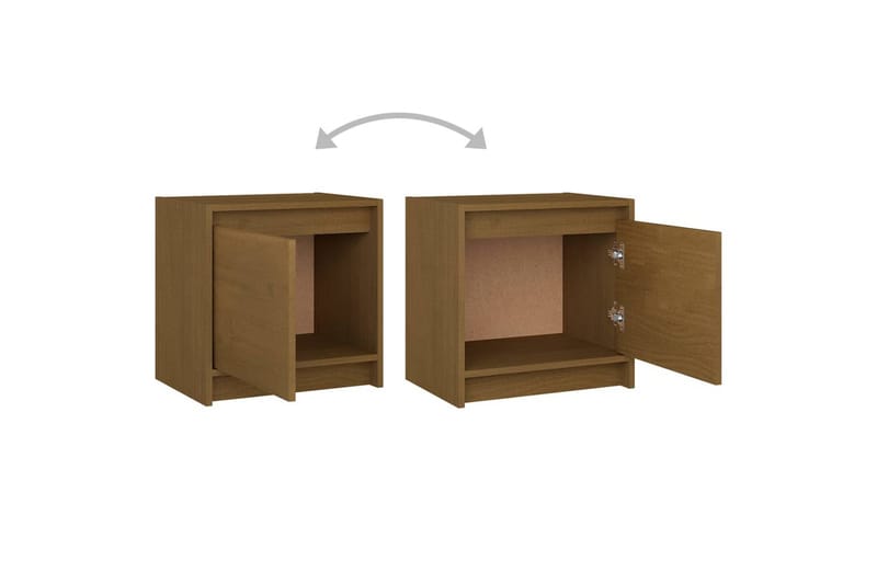Yöpöydät 2 kpl hunajanruskea 40x30,5x40 cm täysi mänty - Ruskea - Huonekalut - Pöytä & ruokailuryhmä - Apupöytä & sivupöytä - Yöpöytä