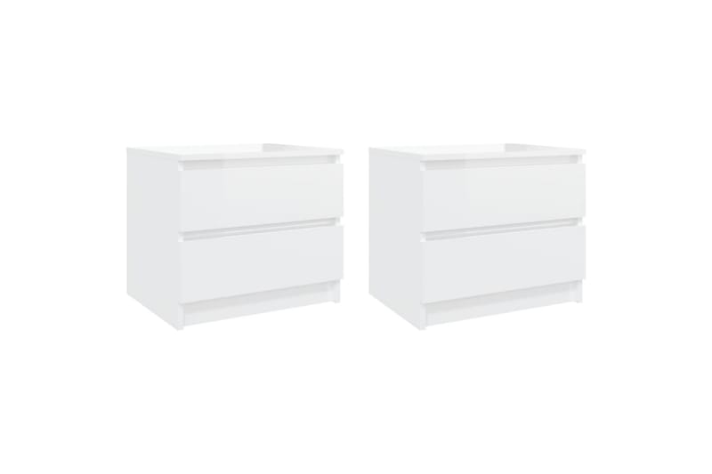 Yöpöydät 2 kpl korkeakiilto 50x39x43,5 cm - Huonekalut - Pöytä & ruokailuryhmä - Apupöytä & sivupöytä - Yöpöytä