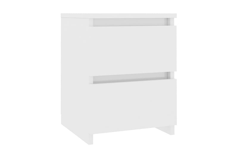 Yöpöydät 2 kpl korkeakiilto valkoinen 30x30x40 cm lastulevy - Valkoinen - Huonekalut - Pöytä & ruokailuryhmä - Apupöytä & sivupöytä - Yöpöytä