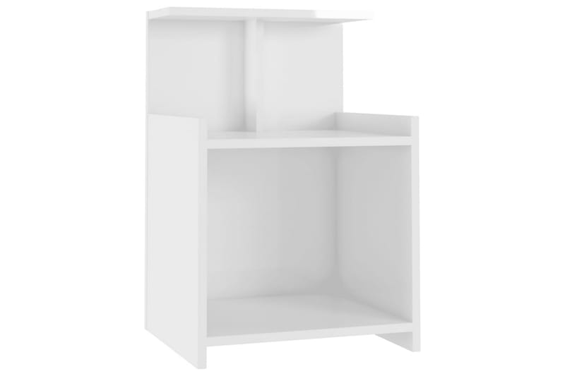 Yöpöydät 2 kpl korkeakiilto valkoinen 40x35x60 cm lastulevy - Huonekalut - Pöytä & ruokailuryhmä - Apupöytä & sivupöytä - Yöpöytä