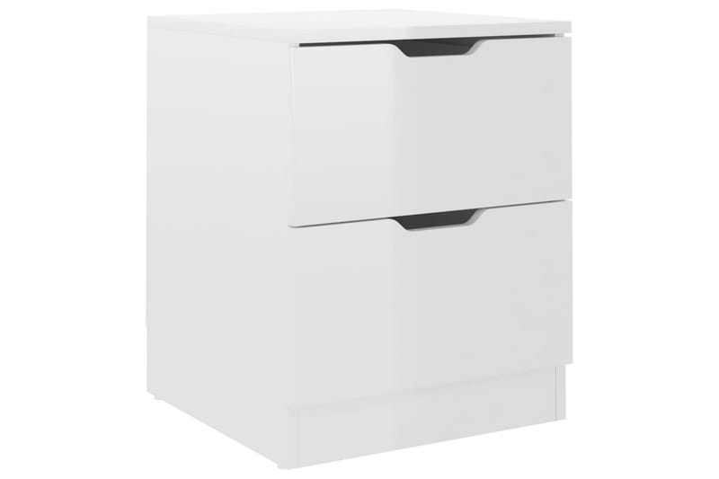 Yöpöydät 2 kpl korkeakiilto valkoinen 40x40x50 cm lastulevy - Huonekalut - Pöytä & ruokailuryhmä - Apupöytä & sivupöytä - Yöpöytä