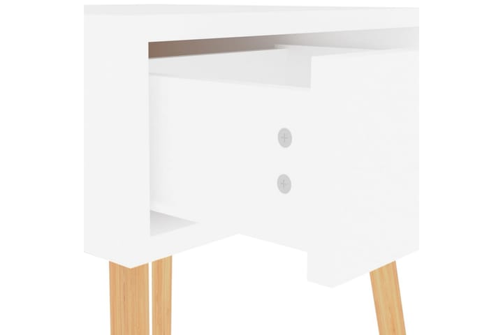 Yöpöydät 2 kpl korkeakiilto valkoinen 40x40x56 cm lastulevy - Valkoinen - Yöpöytä