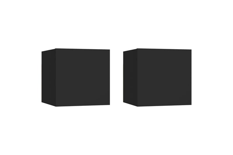 Yöpöydät 2 kpl musta 30,5x30x30 cm lastulevy - Musta - Huonekalut - Pöytä & ruokailuryhmä - Apupöytä & sivupöytä - Yöpöytä