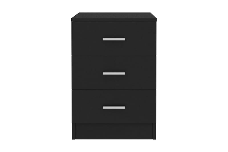 Yöpöydät 2 kpl musta 38x35x56 cm lastulevy - Musta - Huonekalut - Pöytä & ruokailuryhmä - Apupöytä & sivupöytä - Yöpöytä