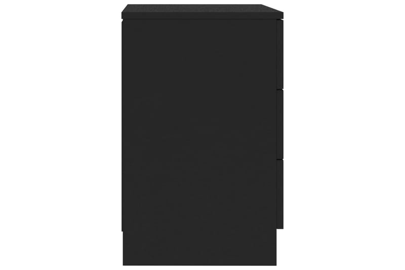 Yöpöydät 2 kpl musta 38x35x56 cm lastulevy - Musta - Huonekalut - Pöytä & ruokailuryhmä - Apupöytä & sivupöytä - Yöpöytä