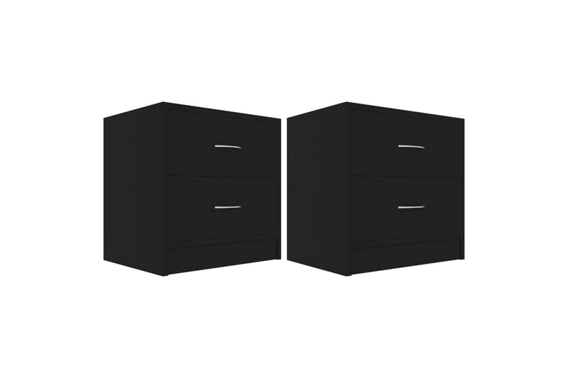 Yöpöydät 2 kpl musta 40x30x40 cm lastulevy - Musta - Huonekalut - Pöytä & ruokailuryhmä - Apupöytä & sivupöytä - Yöpöytä