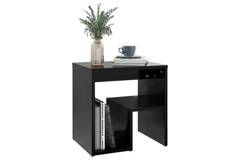 Yöpöydät 2 kpl musta 40x30x40 cm lastulevy - Huonekalut - Pöytä & ruokailuryhmä - Apupöytä & sivupöytä - Yöpöytä