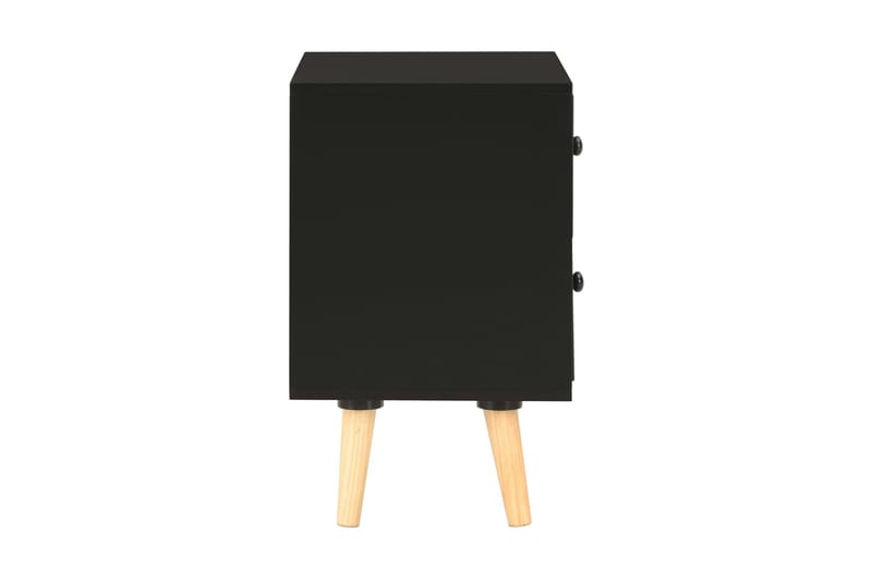 Yöpöydät 2 kpl musta 40x30x50 cm täysi mänty - Musta - Huonekalut - Pöytä & ruokailuryhmä - Apupöytä & sivupöytä - Yöpöytä