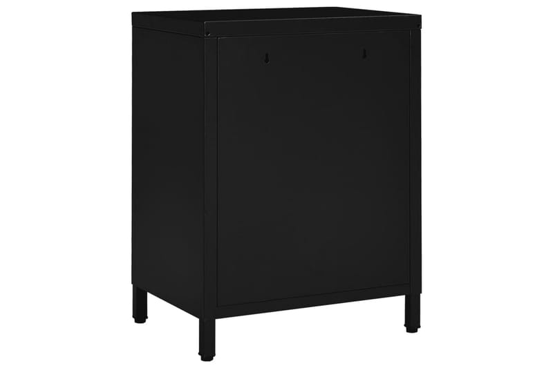 Yöpöydät 2 kpl musta 40x30x54,5 cm teräs ja lasi - Musta - Huonekalut - Pöytä & ruokailuryhmä - Apupöytä & sivupöytä - Yöpöytä
