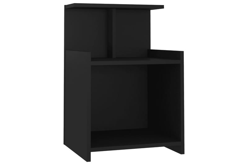 Yöpöydät 2 kpl musta 40x35x60 cm lastulevy - Huonekalut - Pöytä & ruokailuryhmä - Apupöytä & sivupöytä - Yöpöytä