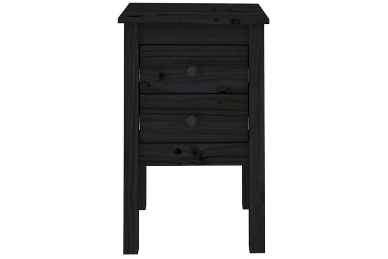 Yöpöydät 2 kpl musta 40x35x61,5 cm täysi mänty - Musta - Huonekalut - Pöytä & ruokailuryhmä - Apupöytä & sivupöytä - Yöpöytä