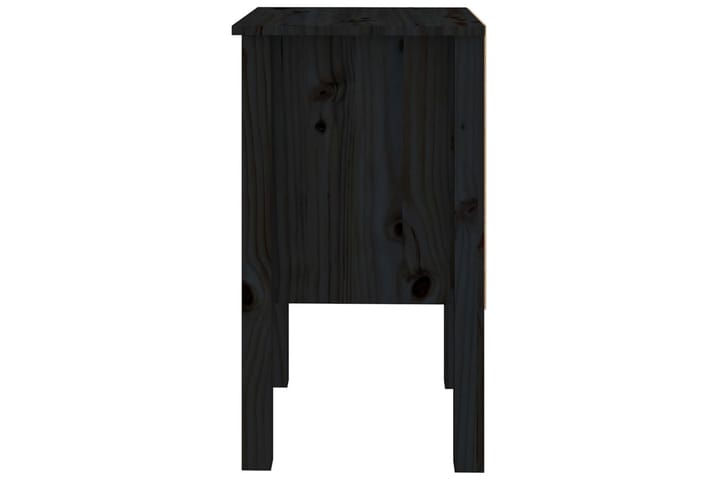 Yöpöydät 2 kpl musta 40x35x61,5 cm täysi mänty - Musta - Yöpöytä