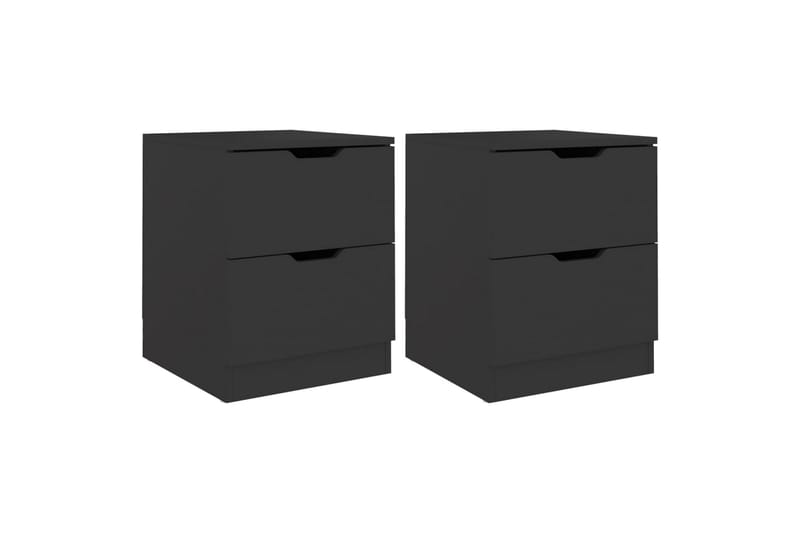 Yöpöydät 2 kpl musta 40x40x50 cm lastulevy - Huonekalut - Pöytä & ruokailuryhmä - Apupöytä & sivupöytä - Yöpöytä
