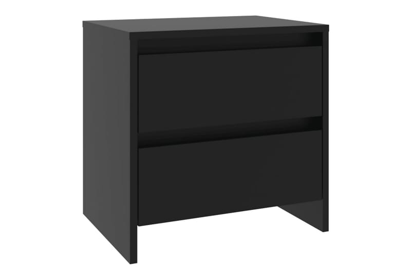 Yöpöydät 2 kpl musta 45x34,5x44,5 cm lastulevy - Musta - Huonekalut - Pöytä & ruokailuryhmä - Apupöytä & sivupöytä - Yöpöytä