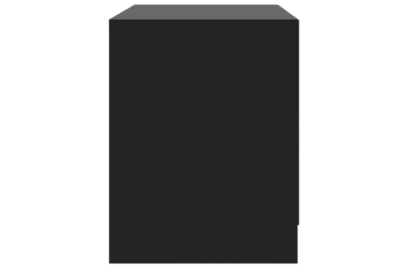 Yöpöydät 2 kpl musta 45x34,5x44,5 cm lastulevy - Musta - Huonekalut - Pöytä & ruokailuryhmä - Apupöytä & sivupöytä - Yöpöytä