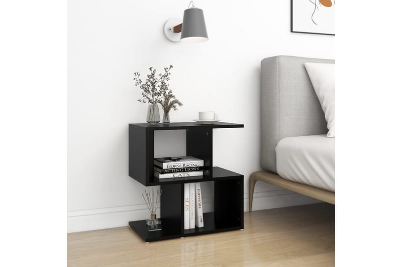 Yöpöydät 2 kpl musta 50x30x51,5 cm lastulevy - Huonekalut - Pöytä & ruokailuryhmä - Apupöytä & sivupöytä - Yöpöytä