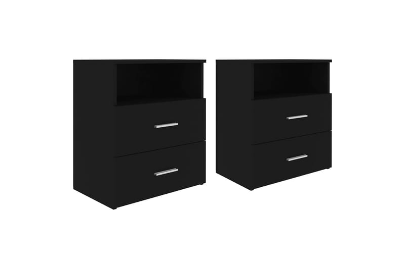 Yöpöydät 2 kpl musta 50x32x60 cm - Musta - Huonekalut - Pöytä & ruokailuryhmä - Apupöytä & sivupöytä - Yöpöytä