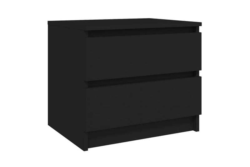 Yöpöydät 2 kpl musta 50x39x43,5 cm lastulevy - Huonekalut - Pöytä & ruokailuryhmä - Apupöytä & sivupöytä - Yöpöytä