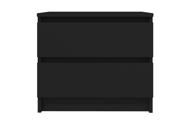 Yöpöydät 2 kpl musta 50x39x43,5 cm lastulevy - Huonekalut - Pöytä & ruokailuryhmä - Apupöytä & sivupöytä - Yöpöytä