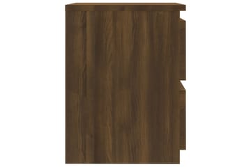 Yöpöydät 2 kpl ruskea tammi 30x30x40 cm tekninen puu - Ruskea - Huonekalut - Pöytä & ruokailuryhmä - Apupöytä & sivupöytä - Yöpöytä