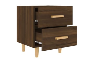 Yöpöydät 2 kpl ruskea tammi 40x35x47,5 cm - Ruskea - Huonekalut - Pöytä & ruokailuryhmä - Apupöytä & sivupöytä - Yöpöytä