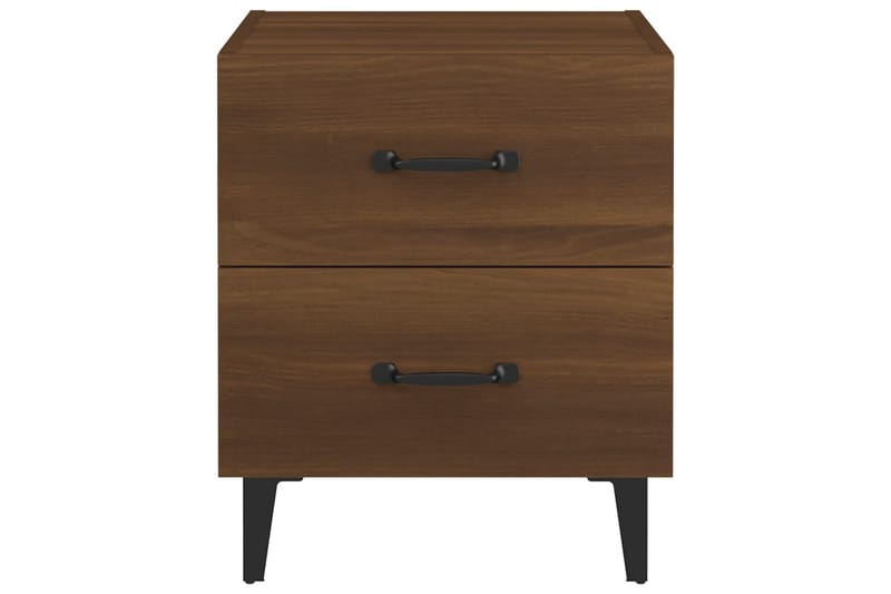 Yöpöydät 2 kpl ruskea tammi 40x35x47,5 cm - Ruskea - Huonekalut - Pöytä & ruokailuryhmä - Apupöytä & sivupöytä - Yöpöytä