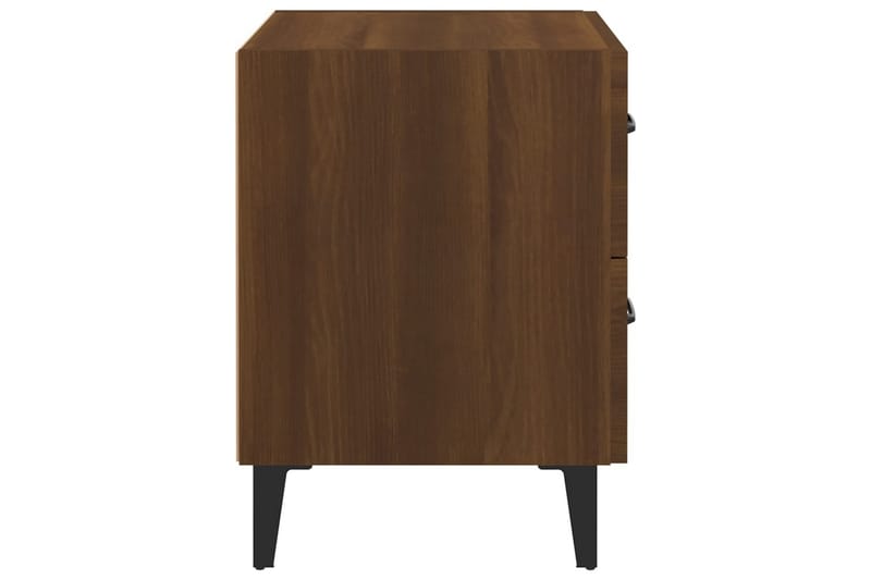 Yöpöydät 2 kpl ruskea tammi 40x35x47,5 cm - Ruskea - Huonekalut - Pöytä & ruokailuryhmä - Apupöytä & sivupöytä - Yöpöytä