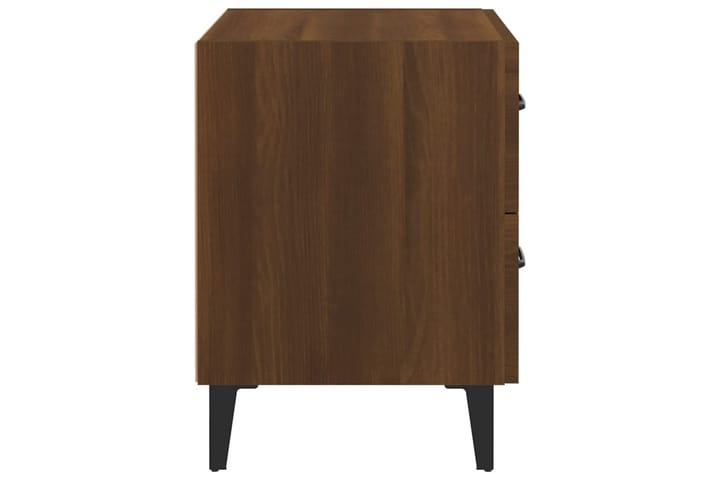 Yöpöydät 2 kpl ruskea tammi 40x35x47,5 cm - Ruskea - Yöpöytä