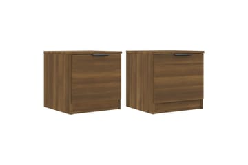 Yöpöydät 2 kpl ruskea tammi 40x39x40 cm - Ruskea - Huonekalut - Pöytä & ruokailuryhmä - Apupöytä & sivupöytä - Yöpöytä