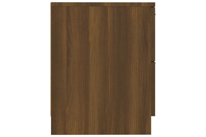 Yöpöydät 2 kpl ruskea tammi tekninen puu - Ruskea - Yöpöytä