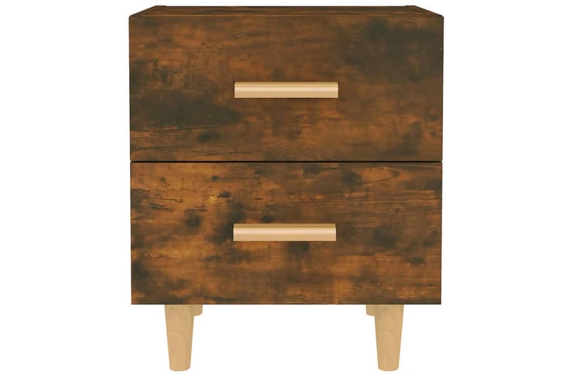 Yöpöydät 2 kpl savutammi 40x35x47,5 cm - Ruskea - Huonekalut - Pöytä & ruokailuryhmä - Apupöytä & sivupöytä - Yöpöytä