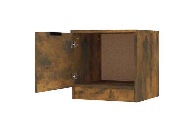 Yöpöydät 2 kpl savutammi 40x39x40 cm - Ruskea - Huonekalut - Pöytä & ruokailuryhmä - Apupöytä & sivupöytä - Yöpöytä