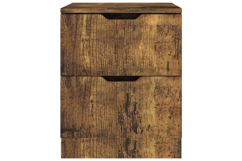 Yöpöydät 2 kpl savutammi 40x40x50 cm lastulevy - Huonekalut - Pöytä & ruokailuryhmä - Apupöytä & sivupöytä - Yöpöytä