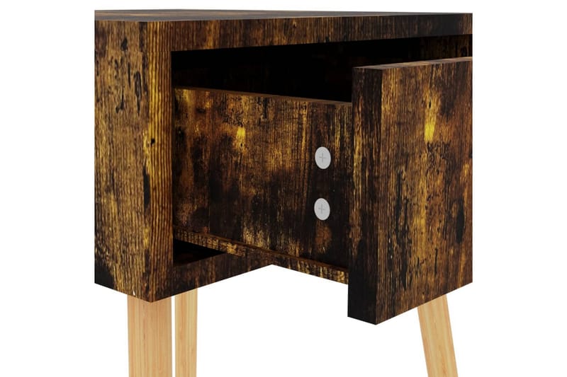 Yöpöydät 2 kpl savutammi 40x40x56 cm lastulevy - Ruskea - Huonekalut - Pöytä & ruokailuryhmä - Apupöytä & sivupöytä - Yöpöytä
